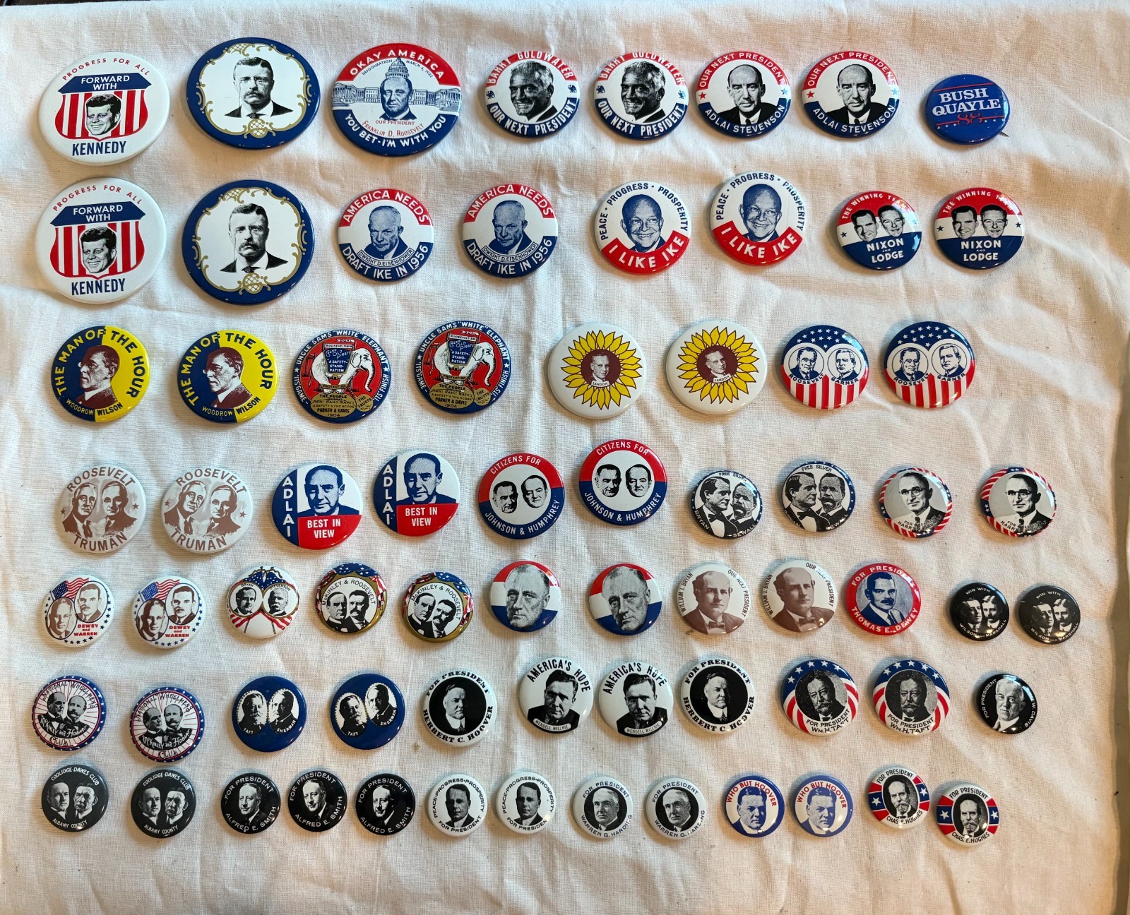 Vintage Political Pins Campaign Button Pinback Presidential Collection Lot of 70