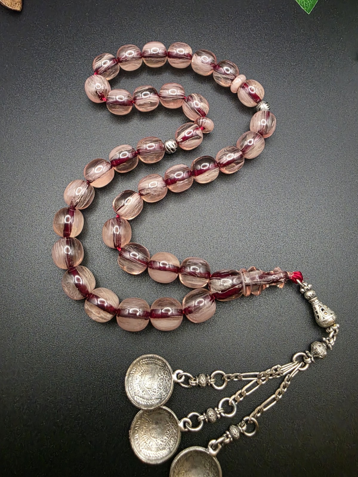 Collectible Miske ISLAMIC PRAYER ROSARY 33 Beads Misbah مسباح سبحة مسكي 