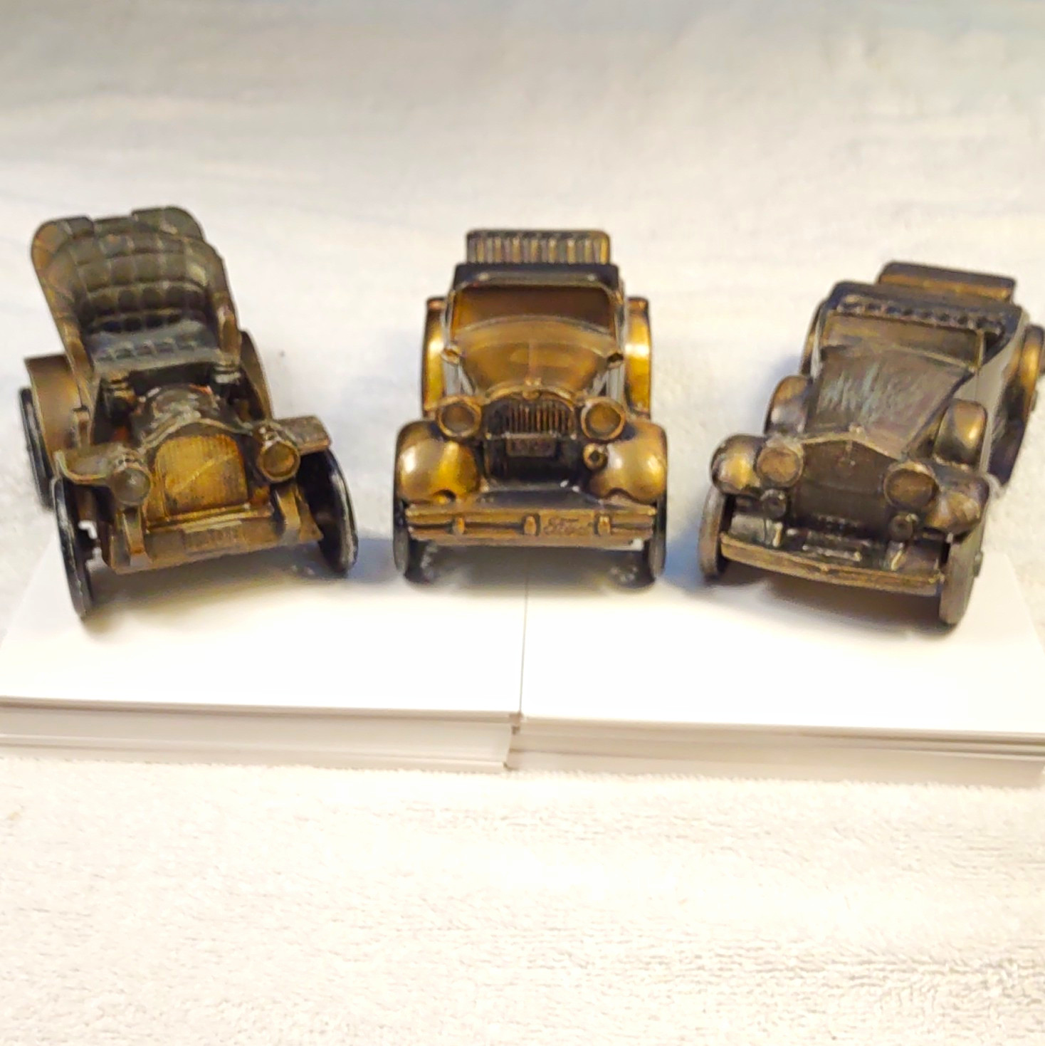 Banthrico Inc Chicago USA Metal Classic Car Promotional Coin Banks Lot of 3