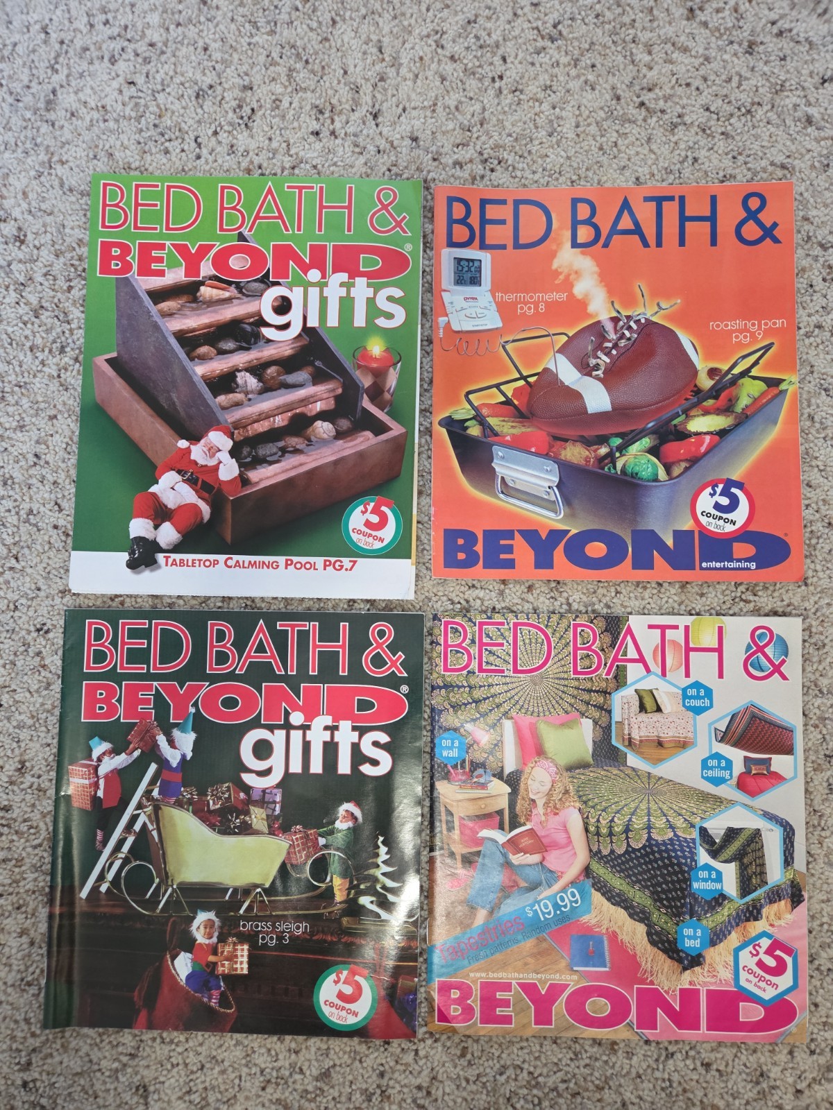 Vtg 90\'s Y2K Bed Bath & Beyond Catalog Insert Circular Ad Lot 1999, 2000, 2004