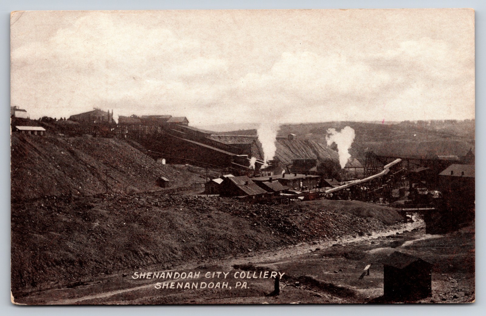 Shenandoah City Colliery Coal Mine Shenandoah Pennsylvania PA c1910 Postcard