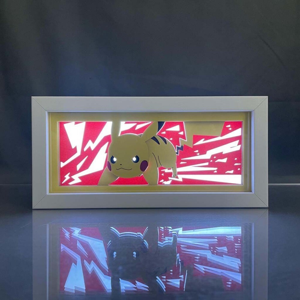 Anime Pokmon Mewtwo Manga Gengar 3D Carving Night Shadow Light Box Decor Gifts