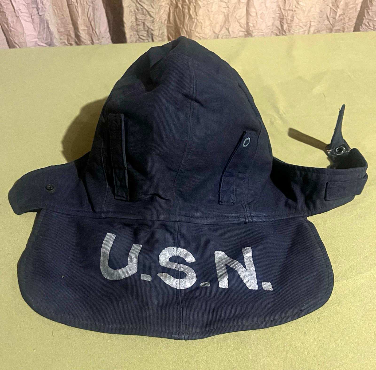 Vtg WWII USN Deck cap Contract NXss 22361 Militaria Cap Hat Size 7 1/4