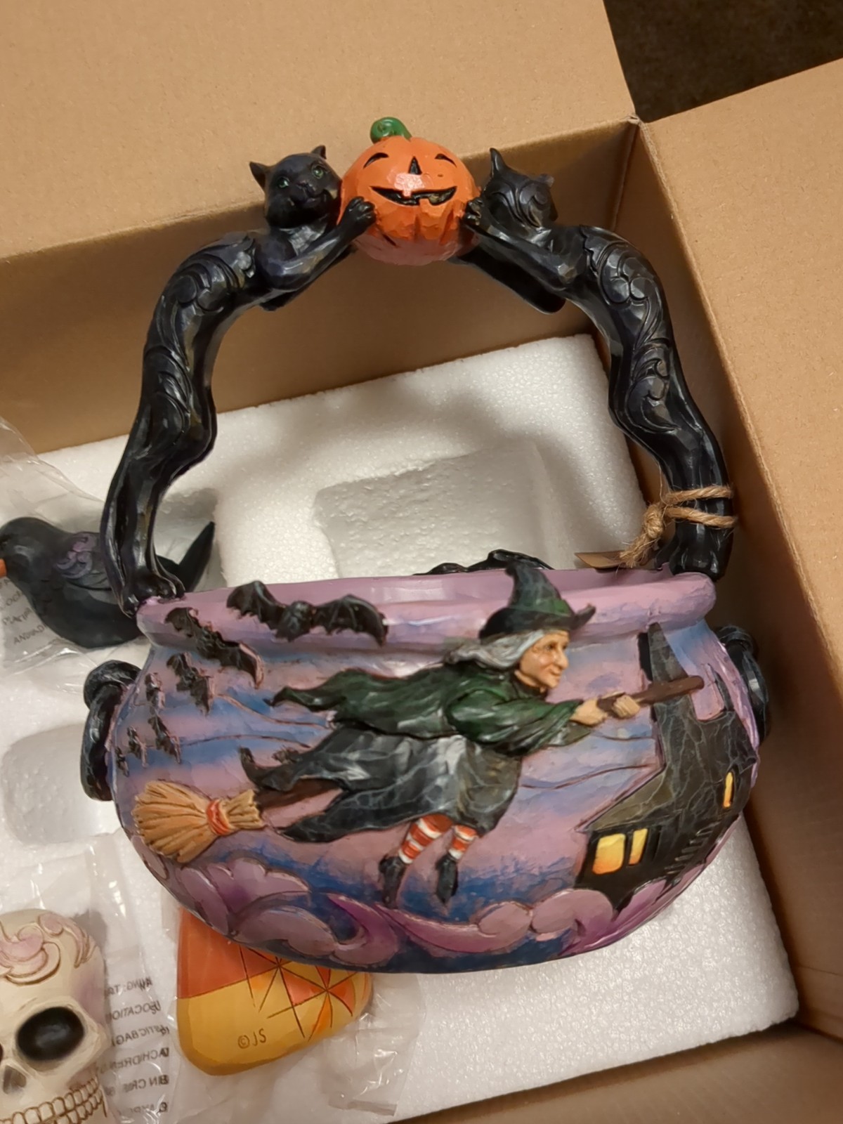 2022 Jim Shore Oh What A Frightful Night  Halloween Basket Mint In Box