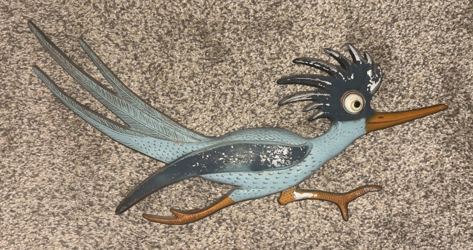 RARE Vtg 1969 Sexton USA Road Runner Wall Decor Plaque MCM Southwestern