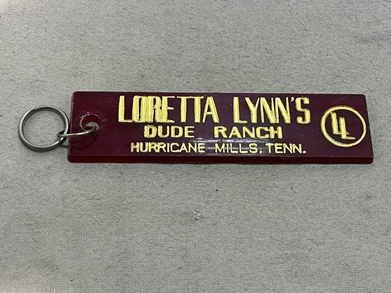 Rare Vintage Loretta Lynn Dude Ranch Keychain