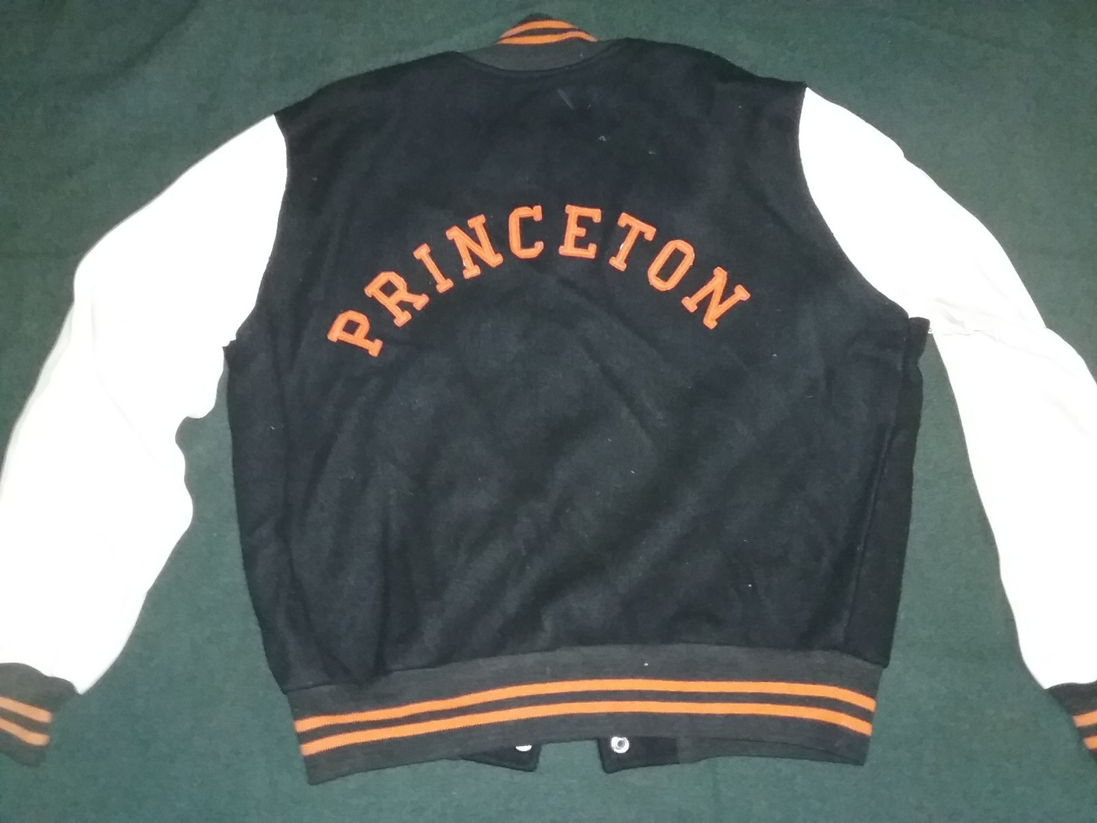 Vintage Princeton University Wool and Leather Varsity Jacket HTF RARE XL VGC