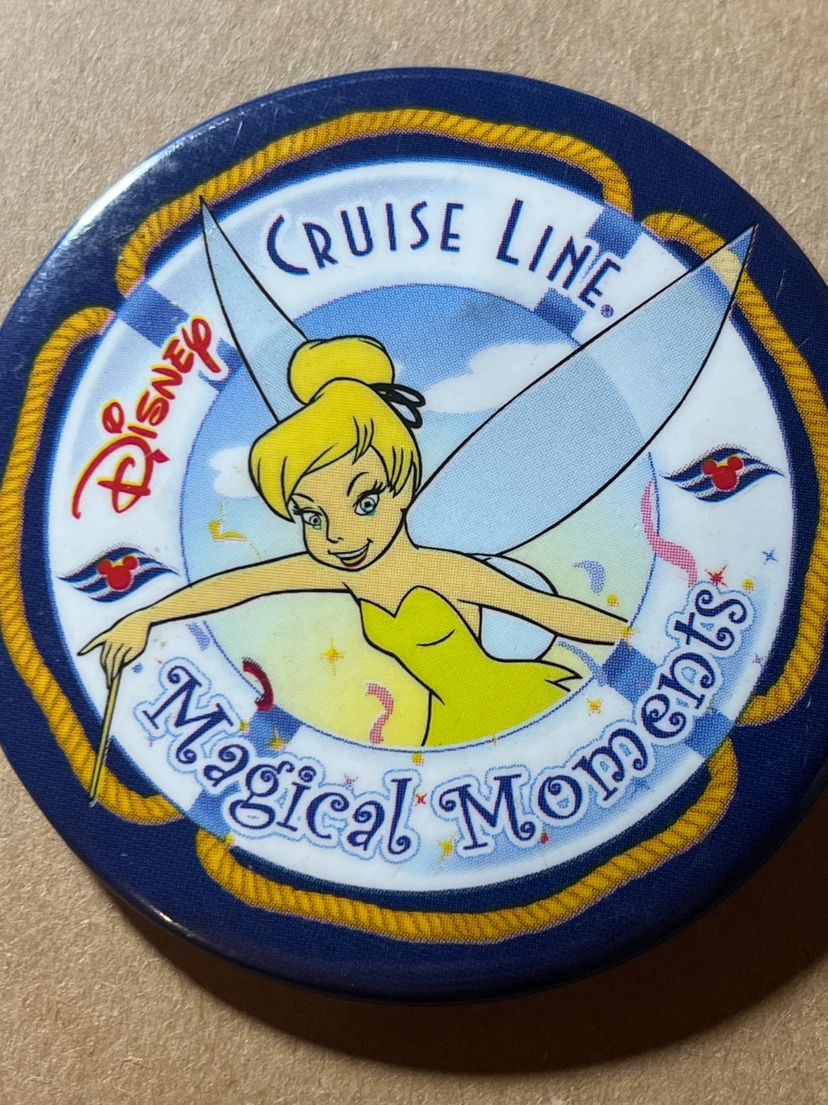 RARE Tinker Bell - Disney Cruise Line - Magical Moments Pinback            D4
