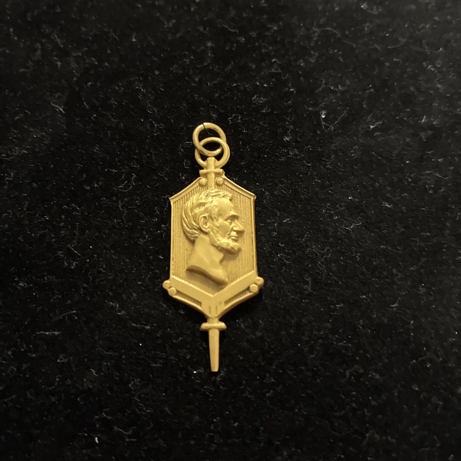 Rare Old Abe Lincoln Watch Fob Metal Arts Award