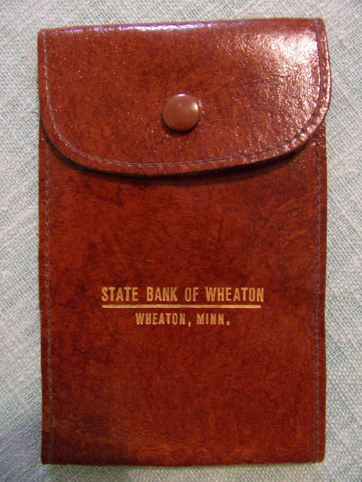  STATE BANK OF WHEATON MINNESOTA MN LEATHER WALLET