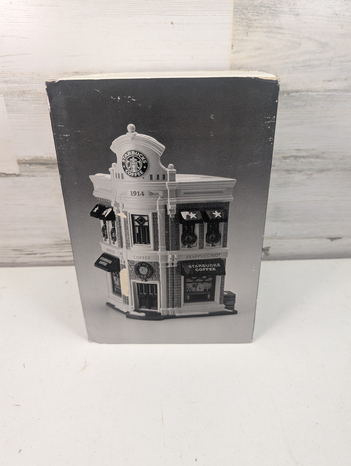 Vintage Department 56 Snow Village Starbucks Coffee House Christmas Decor Box