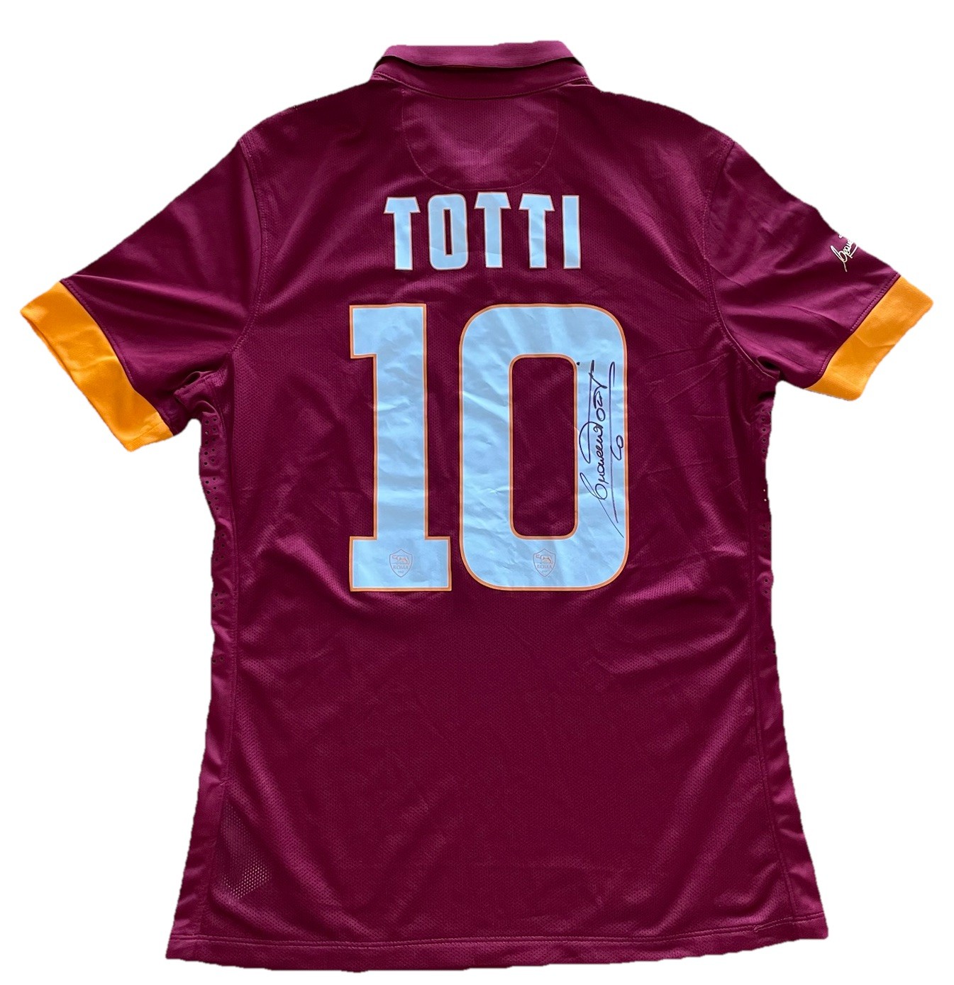 As Roma 2015 - Francesco Totti Autographed Jersey with COA and Special Patch