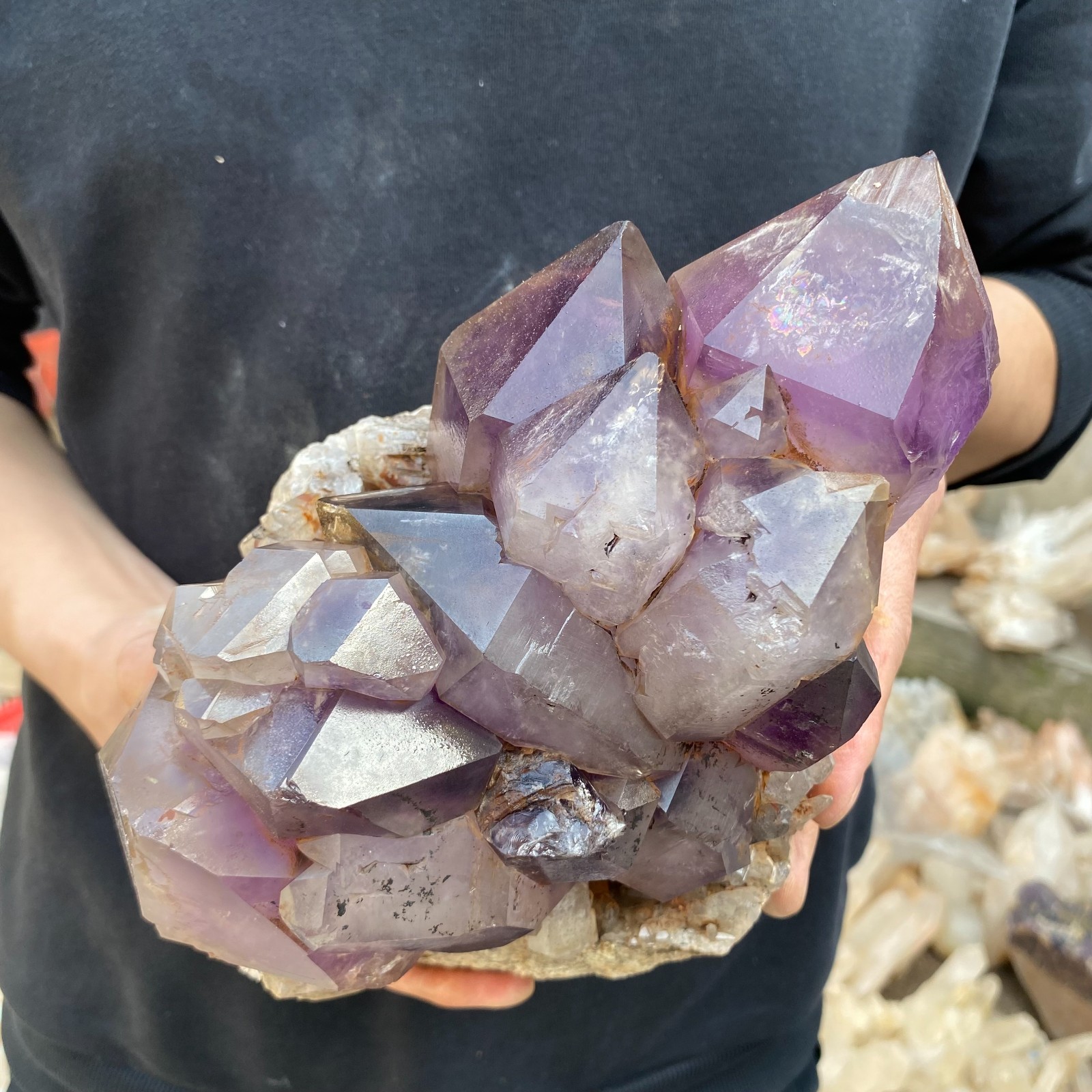 10.1lb Large Natural Amethyst cluster quartz crystal specimen Healing
