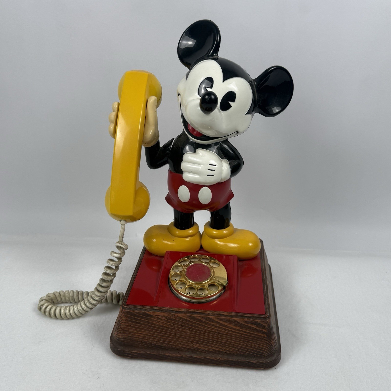 Vintage 1976 Disney Mickey Mouse Rotary Dial Telephone ATC Untested Display