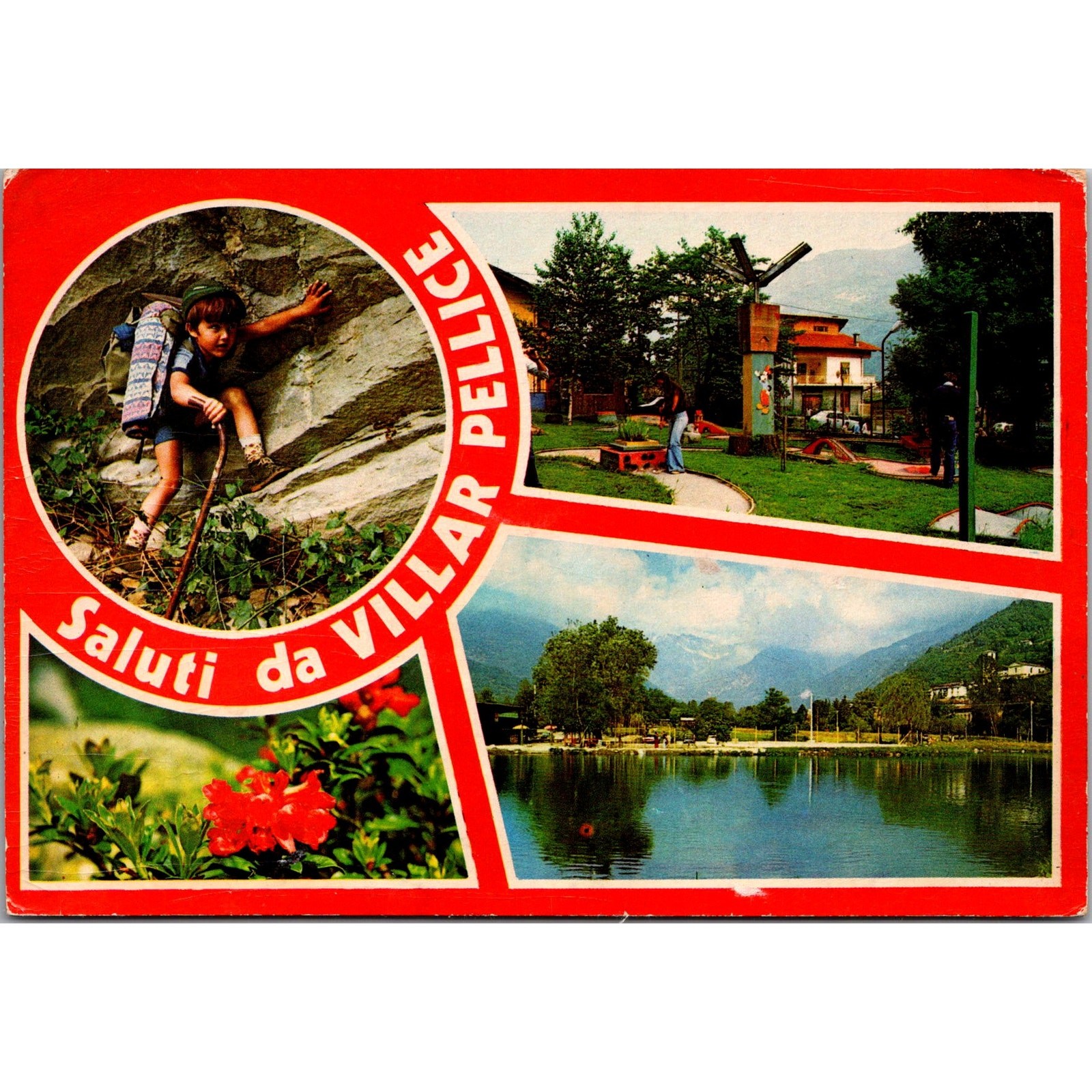 Villar Pellice Municipality in Piedmont in Italy Vintage Postcard SPP26