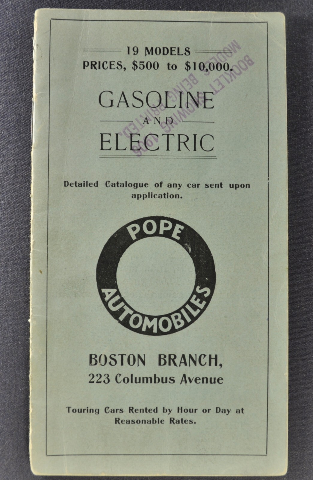 1905 Pope Motor Car Brochure Tribune Toledo Waverley Electric Columbia Bicycle 1905 Pope Motor Car Brochure Tribune Toledo Waverley Electric Columbia Bicycle