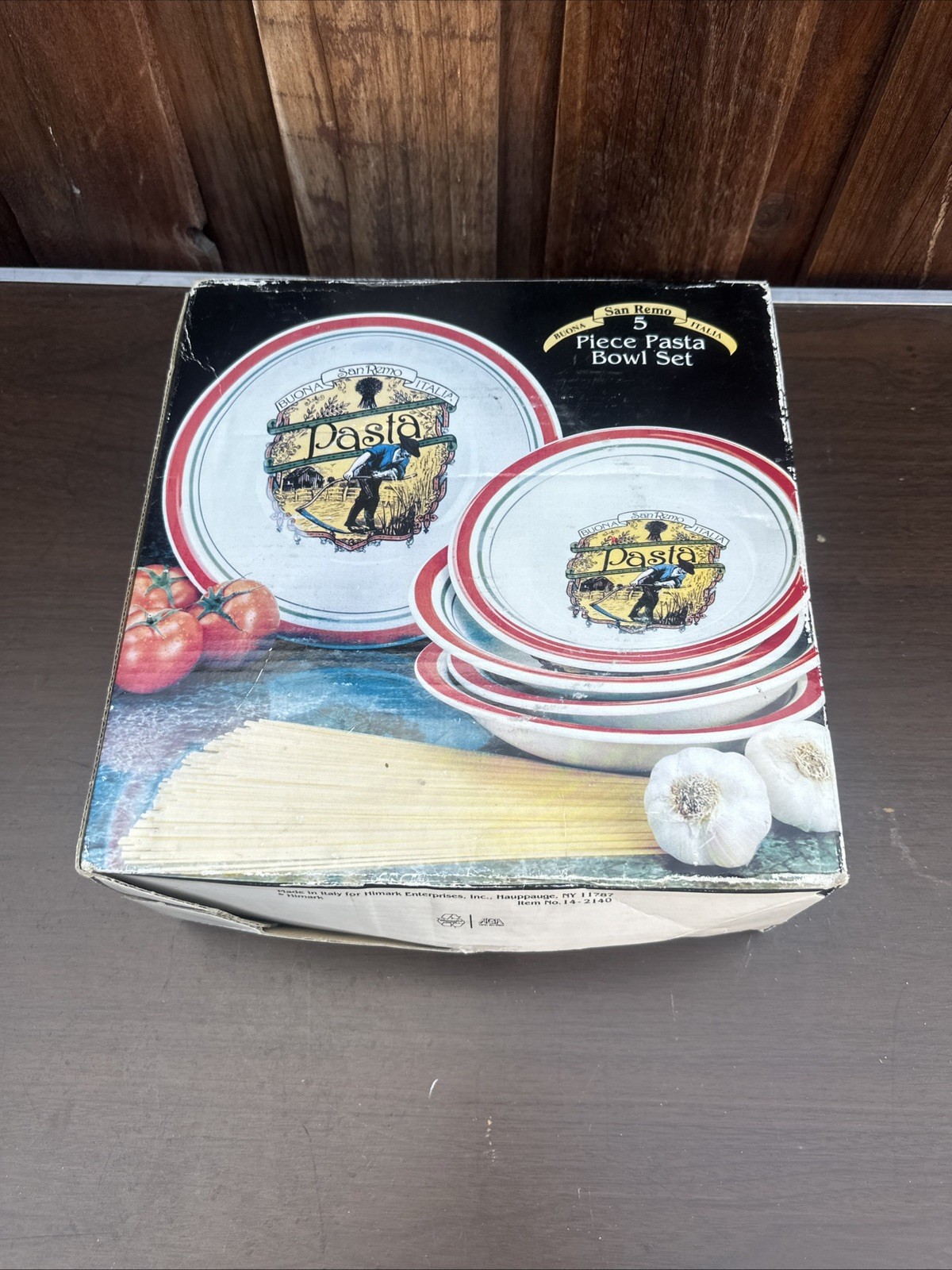 Vintage Buona San Remo Italia 5 Pc Pasta Serving Bowls Set Castellania Himark