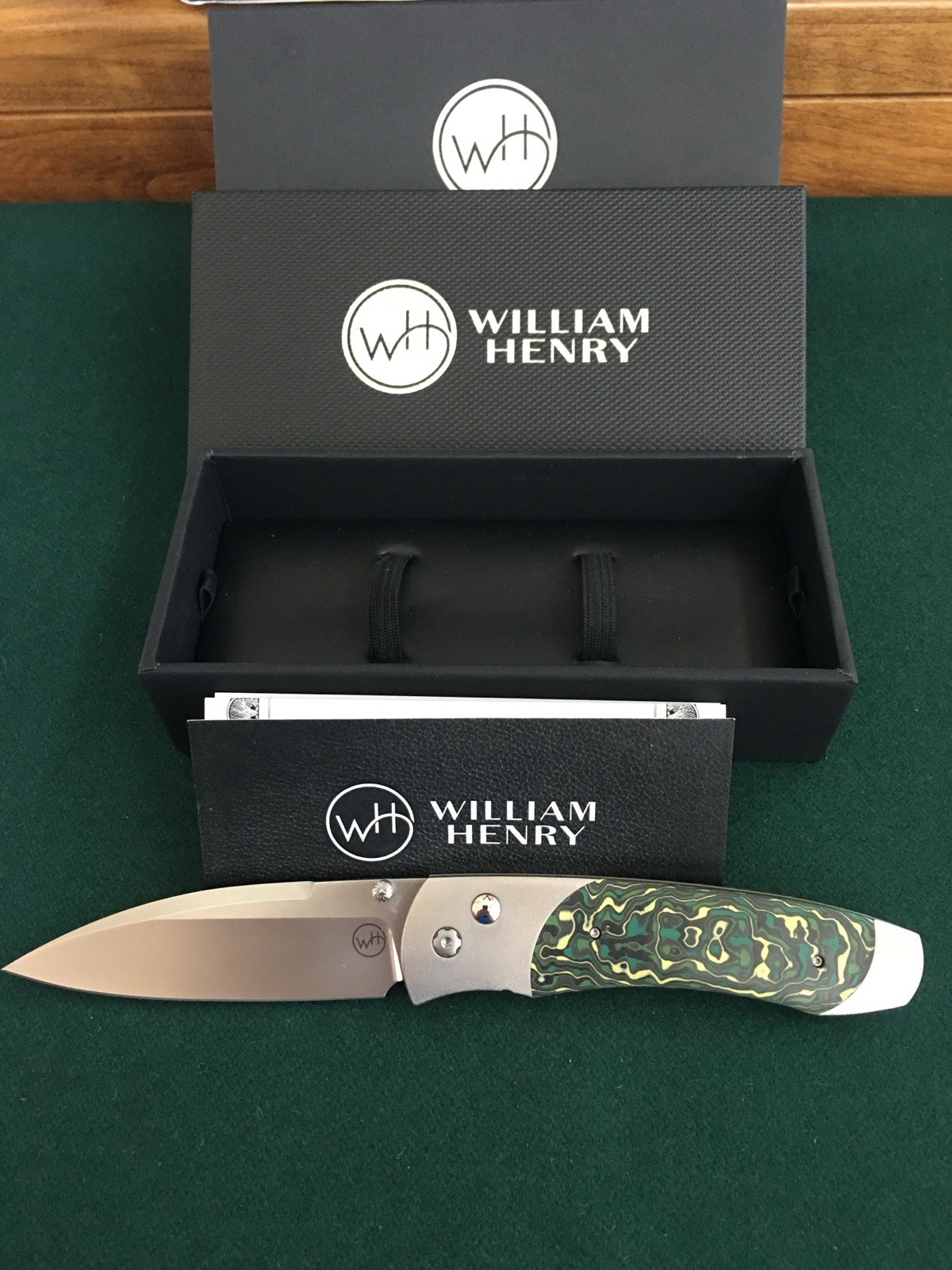 Beautiful William Henry Folding Knife Model A300-12 Aerospace Grade Titanium