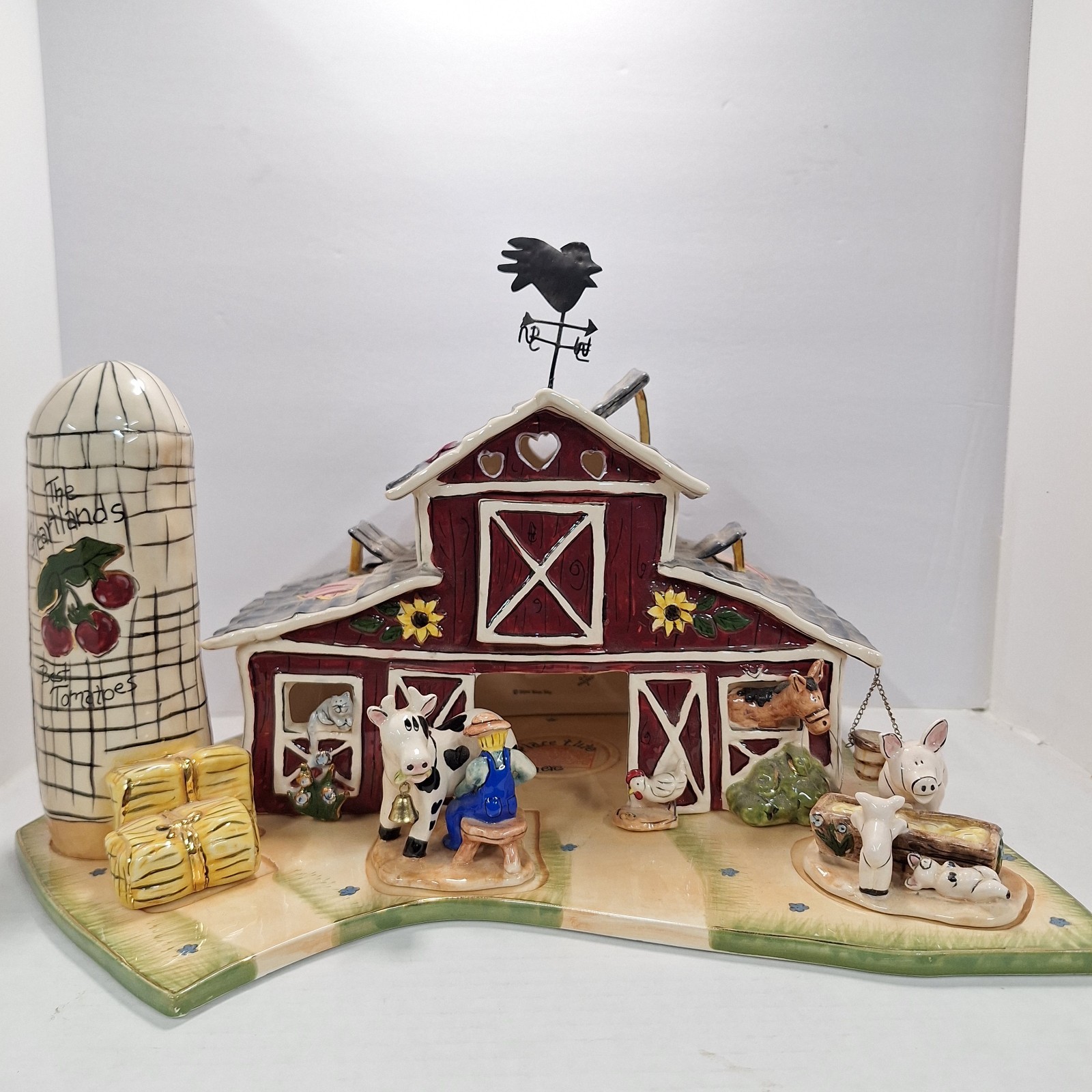 Blue Sky Clayworks Farm Barn Set Heather Goldminc