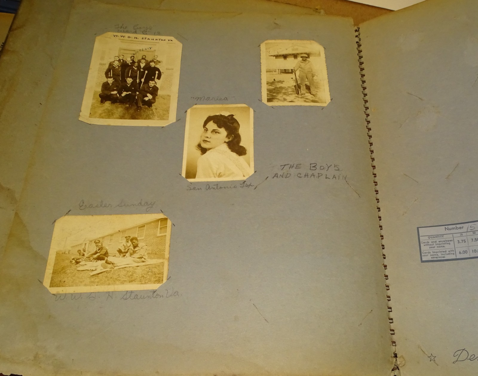 Poor Condition 1940s African American Scrapbook - WWII ? / W.W.S.H. Staunton VA