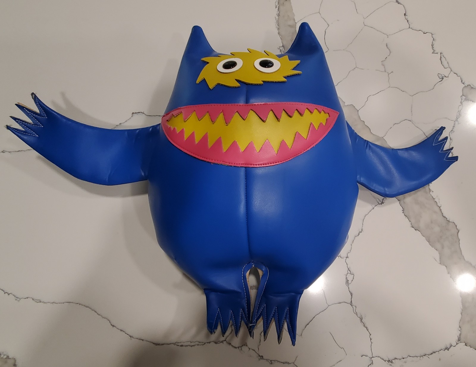 Original Vintage 1967 Naugahyde Nauga Monster Doll Blue Rare HTF