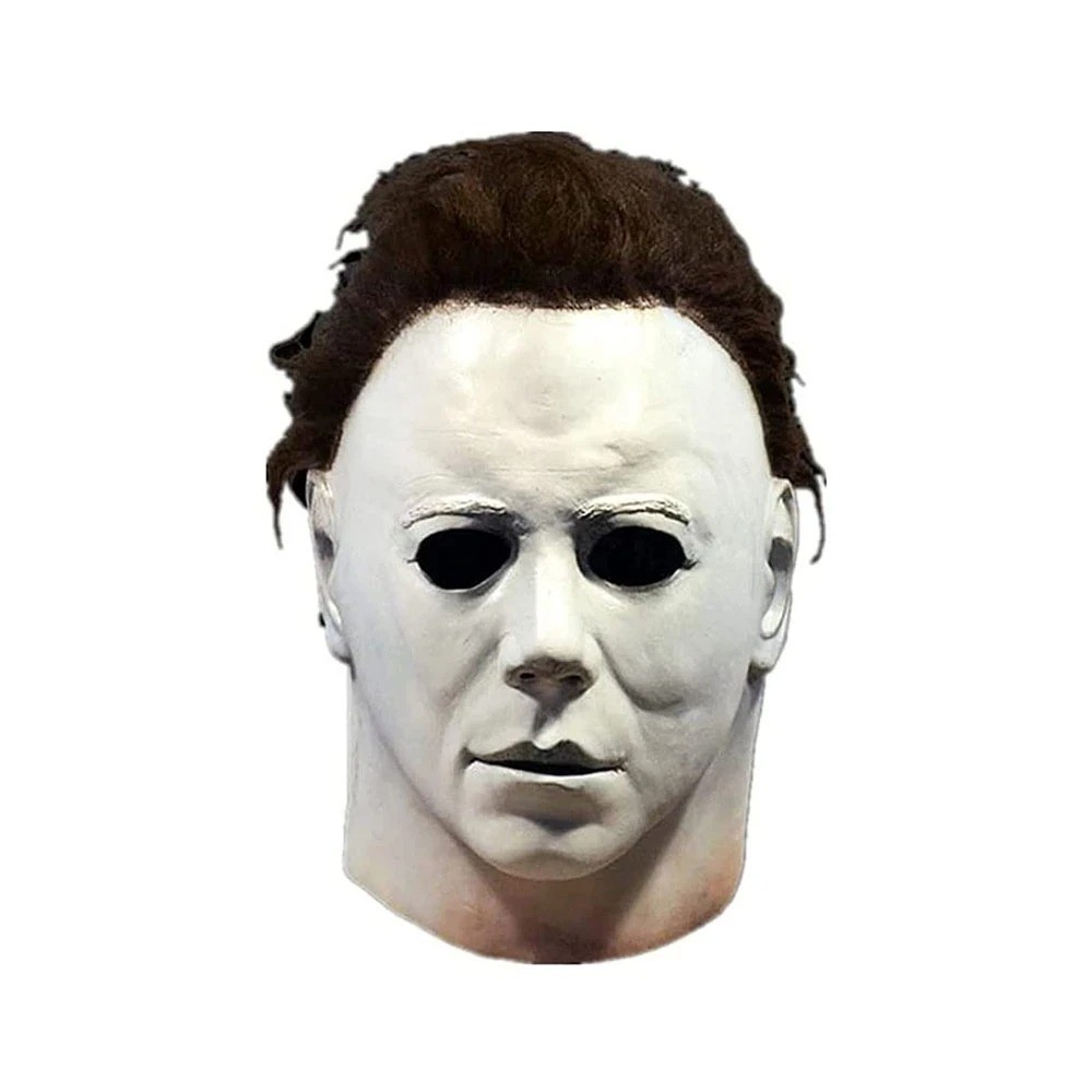 Michael Myers Mask Halloween Costume Scary Horror Murderer Cosplay-Adult Size