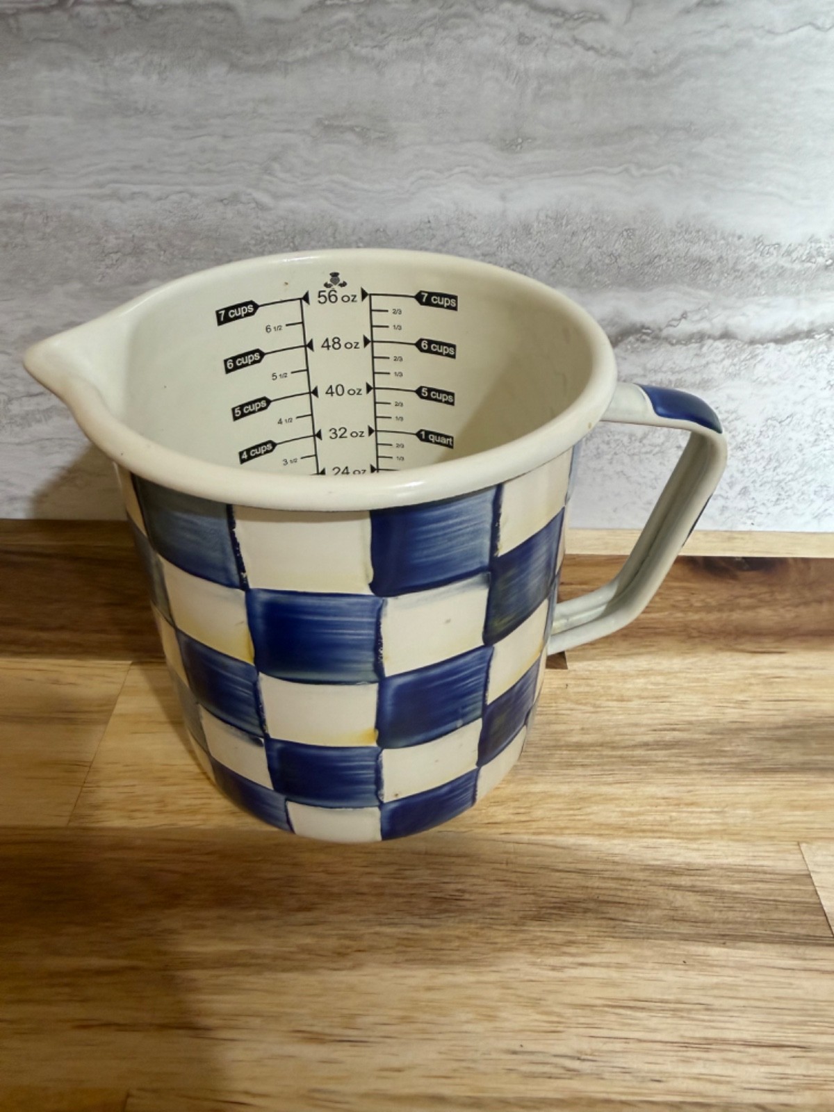 mackenzie childs royal check 7 cup measuring cup