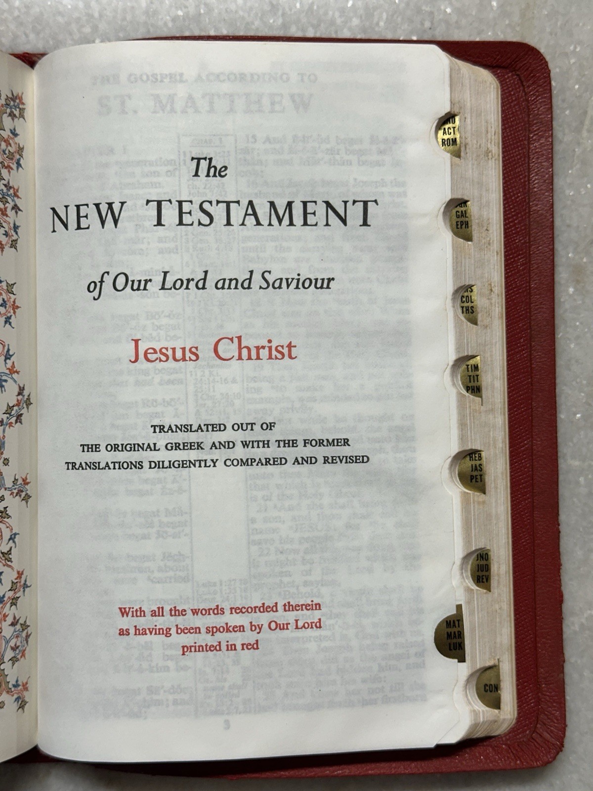 1960s Holy Bible References Red Letter Edition King James Self Pronouncing Ed