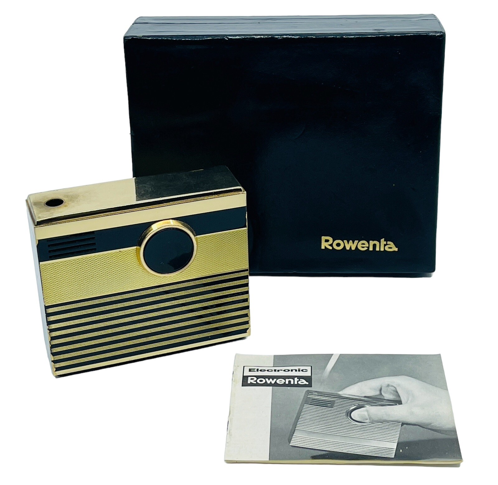 Vintage Rowenta Art Deco Electronic Table Lighter Camera Design Germany RARE