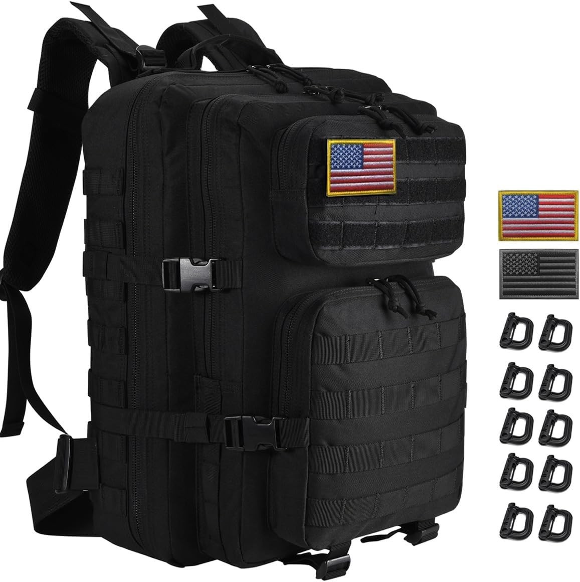 45L Tactical Backpack for Men Women, Military Assault Pack with MOLLE, Large 3 45L Tactical Backpack for Men Women, Military Assault Pack with MOLLE, Large 3