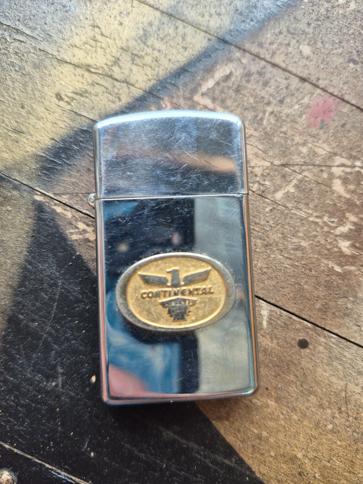 Vintage 1960's Continental Airlines Zippo Lighter
