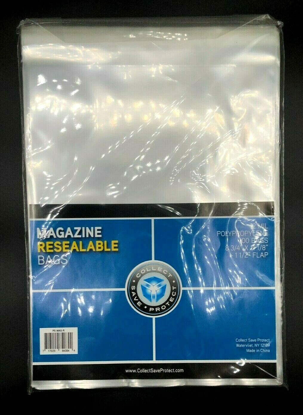 200 Sleeves Magazine Plastic Resealable Storage Bags 8 3/4