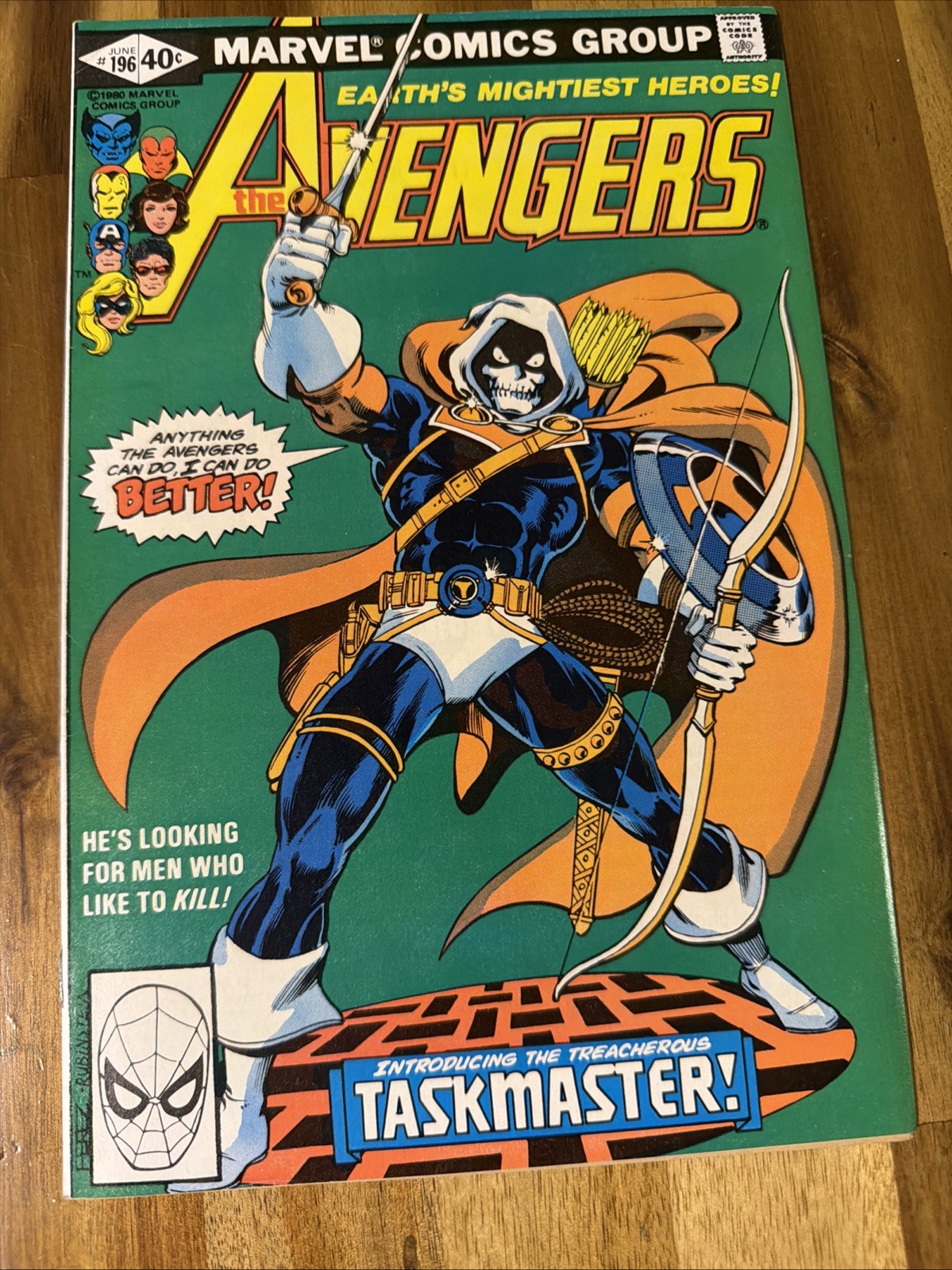 Marvel Comics: The Avengers #196 VF Condition 1st App of Taskmaster