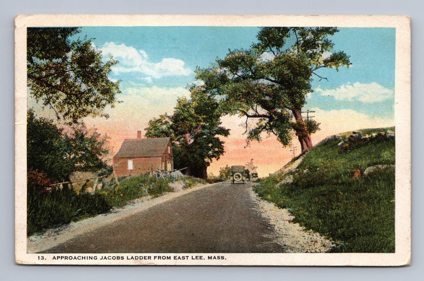 Conway Antique Massachusetts Postcard Jacobs Ladder EAST LEE Road 1923