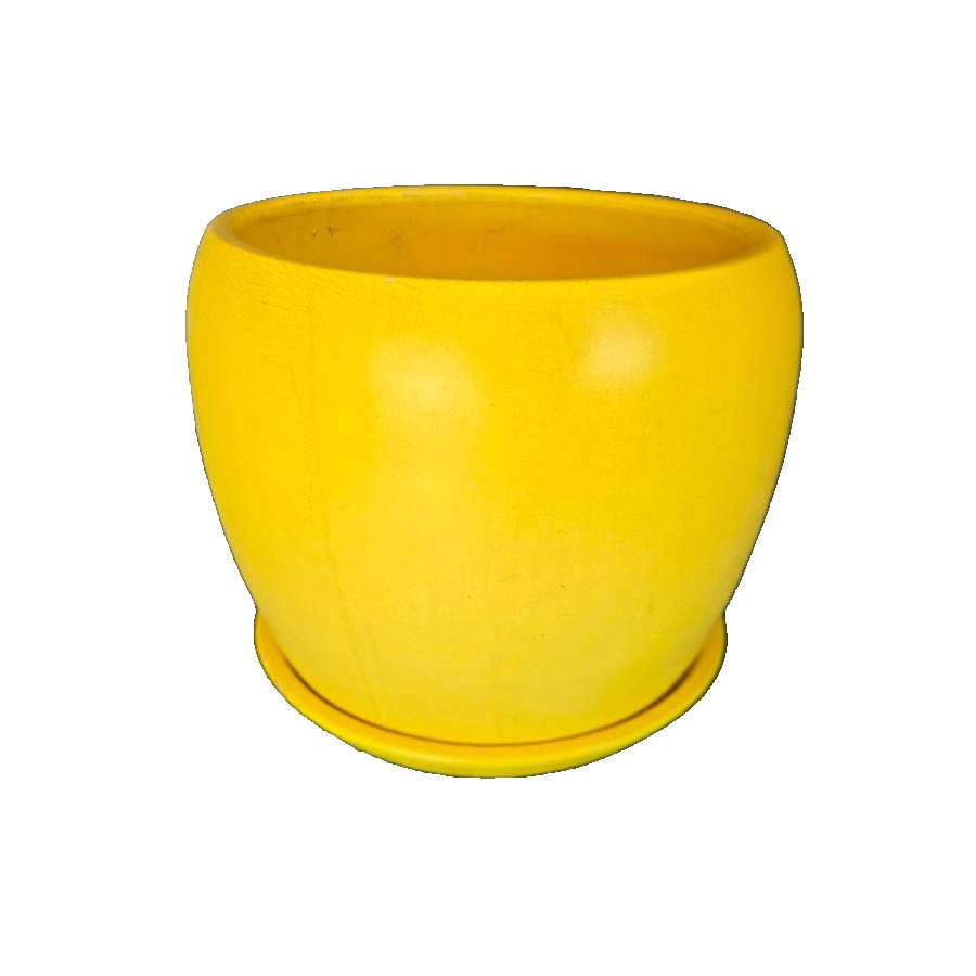 Gainey Laverne California Matte Glazed Golden Ochre Planter Pot S 10
