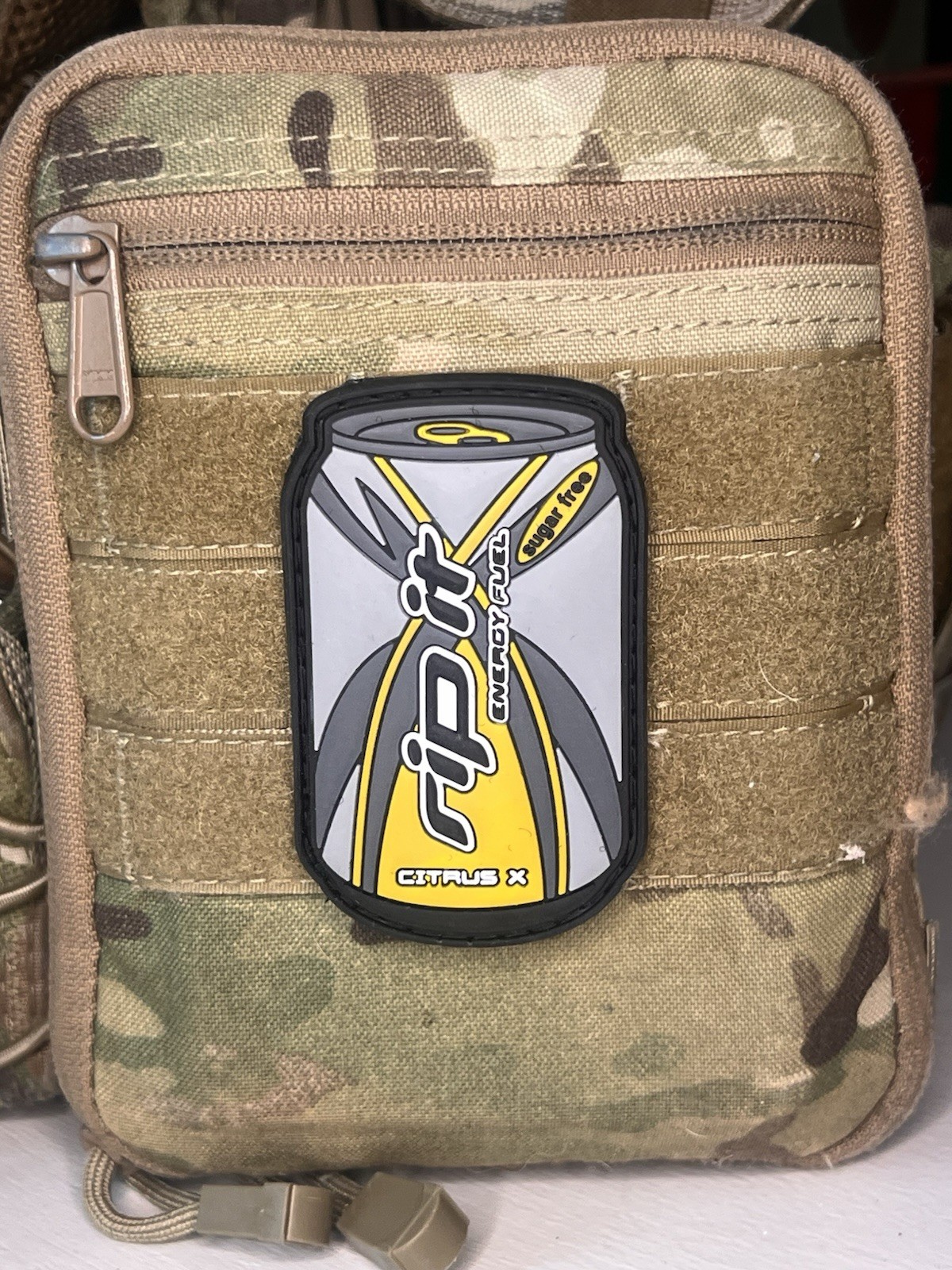 RIP IT Energy Drink PVC Military Morale Patch Military Deployment Patch, Citrus