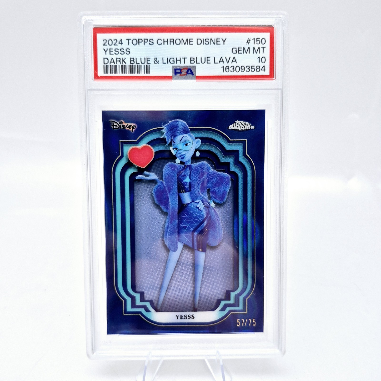 2024 Topps Chrome Disney Yesss #150 PSA 10 Wreck It Ralph Blue Lava /75 
