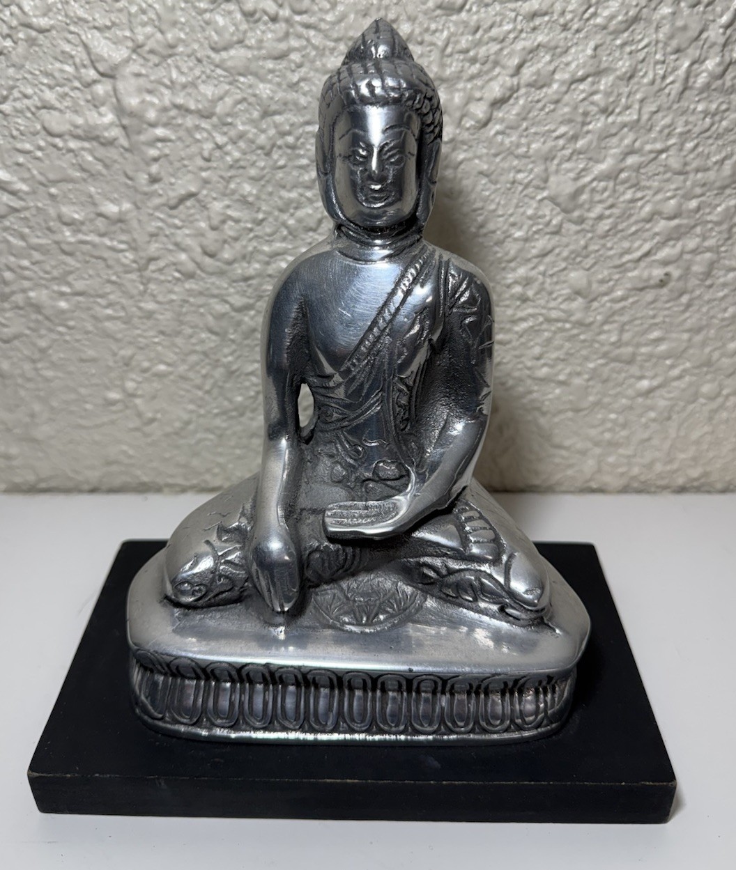 Shakyamuni Sakyamuni Amitabha Buddha Guatama Statue Bronze Silver Zen 