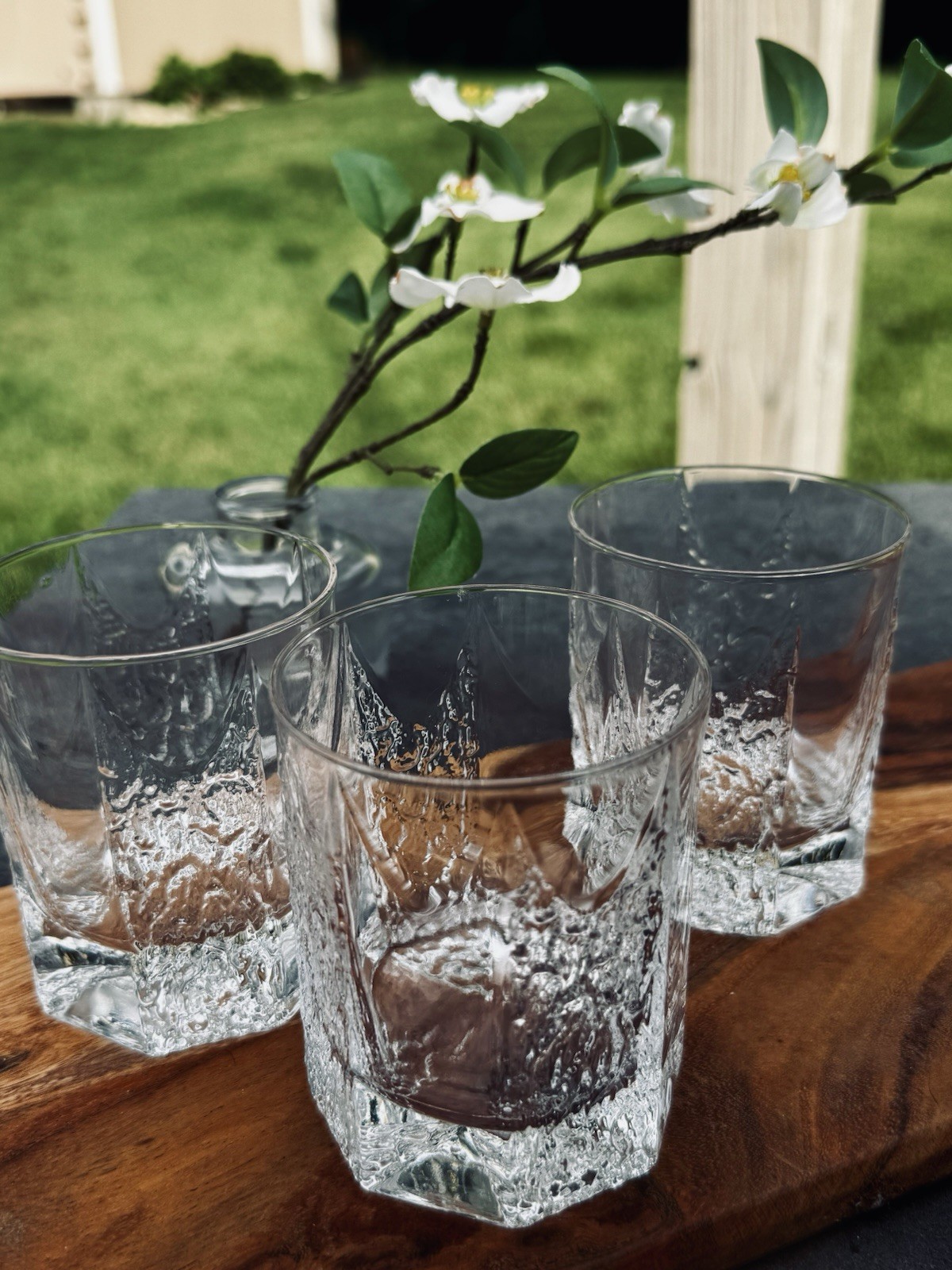 Set of 3  Vintage Iittala Finland 🏔️ Textured Kalinka Glasses ~ Timo Sarpaneva
