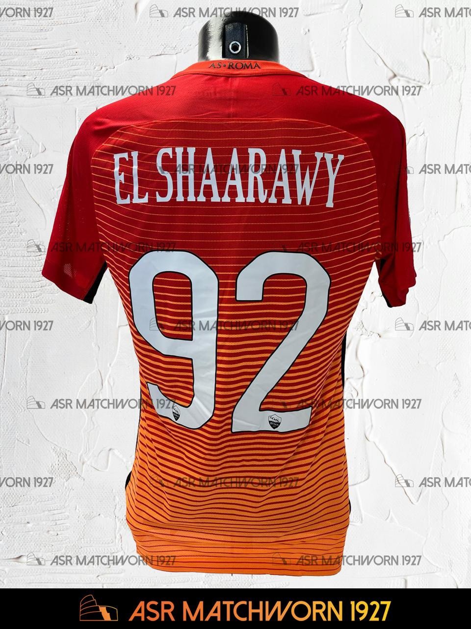 Roma Orange Matchday Jersey EL SHAARAWY 2016/2017 Authenticated As Roma