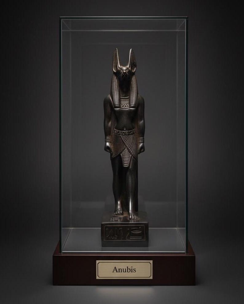 Egyptian Antiquities Statue Rare God Anubis Authentic BC