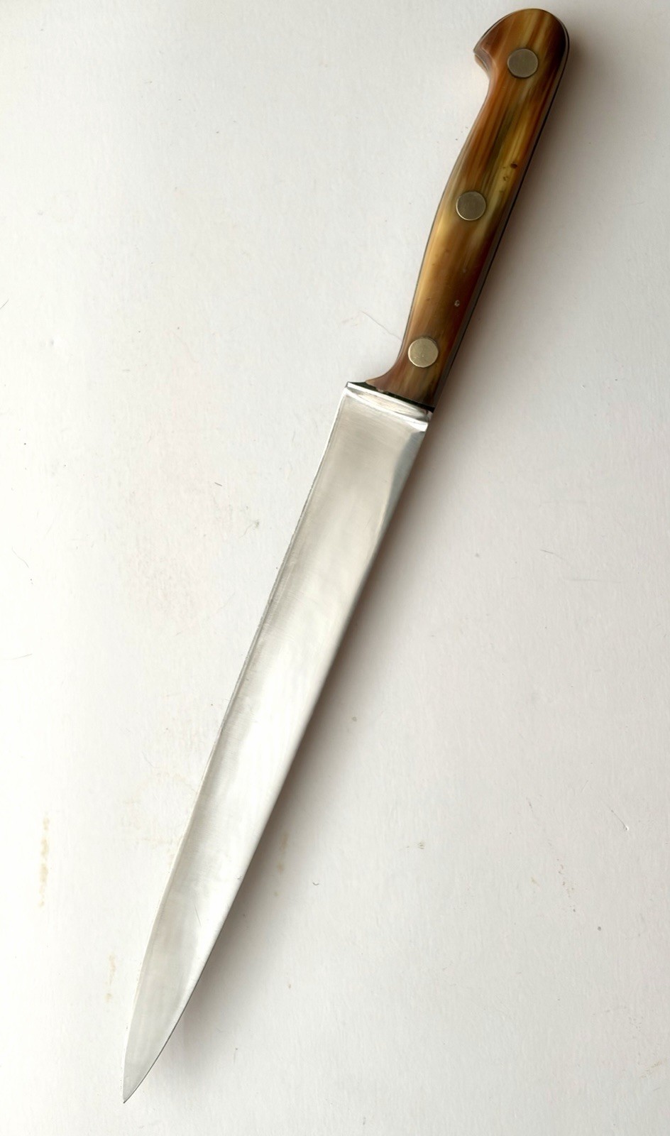 Vintage Hoffritz 8” Horn Stainless Steel Germany Knife NICE 