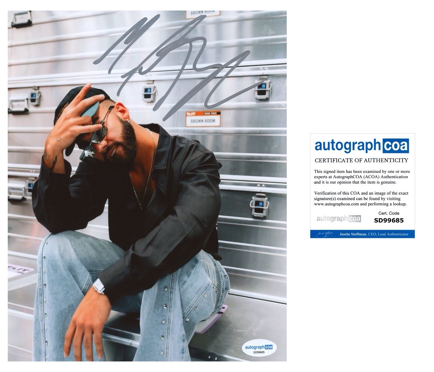MANUEL TURIZO SIGNED/FIRMA AUTOGRAPHED 8x10 PHOTO BAD BUNNY J BALVIN - ACOA COA