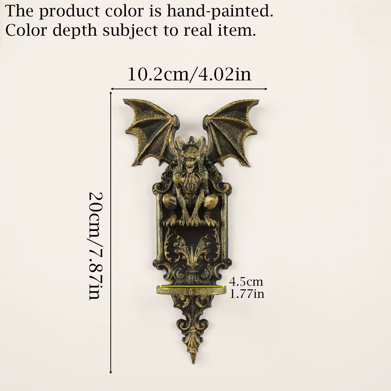 Vintage gargoyle wall candle holder resin gothic sconce dark style home decor