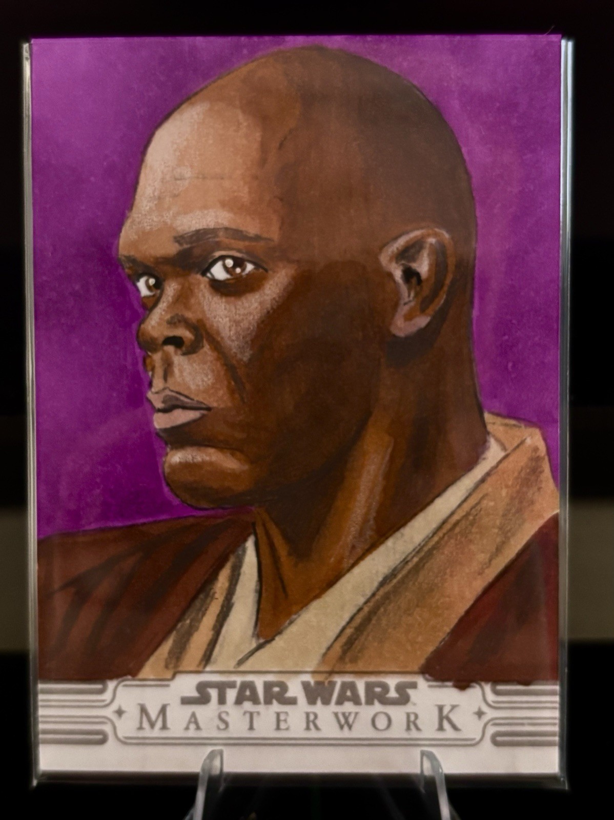 2025 Topps Star Wars Masterwork 1/1 Sketch Mace Windu By JASON CHRISTNER