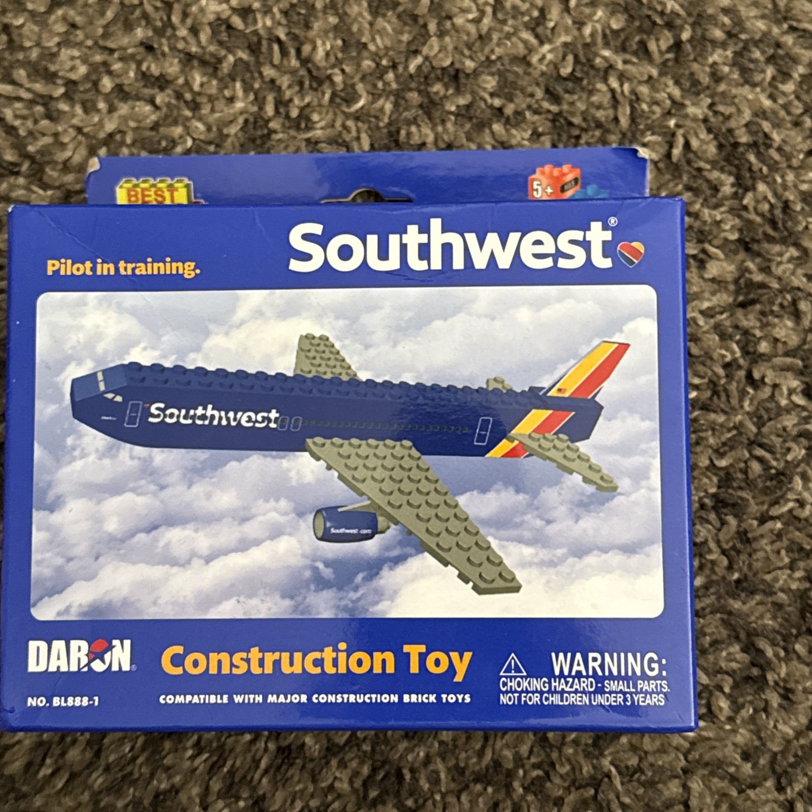 Daron Southwest Airlines Construction Building Block Toy Set - 55 Pieces