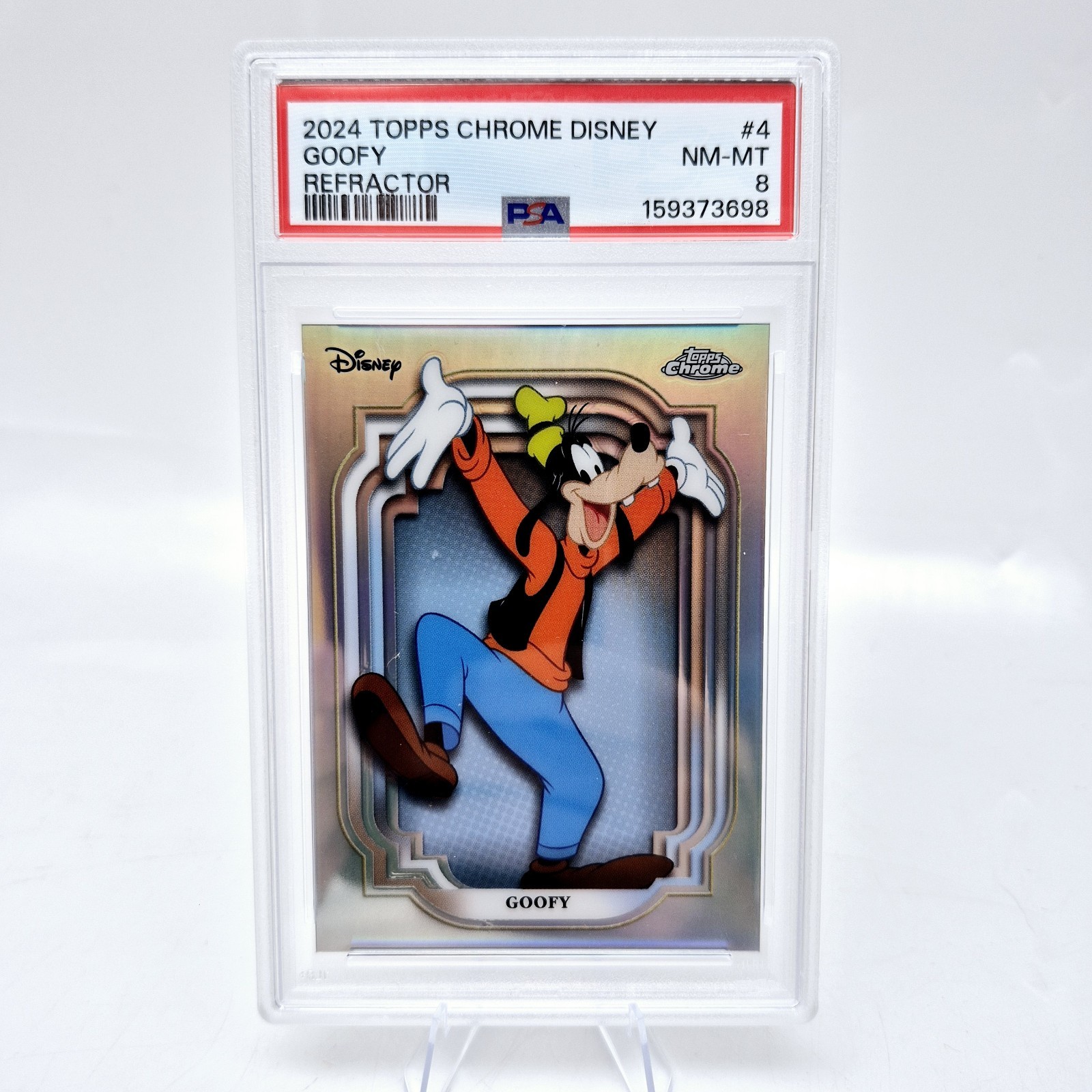 2024 Topps Chrome Disney Goofy #4 PSA 8 Refractor 
