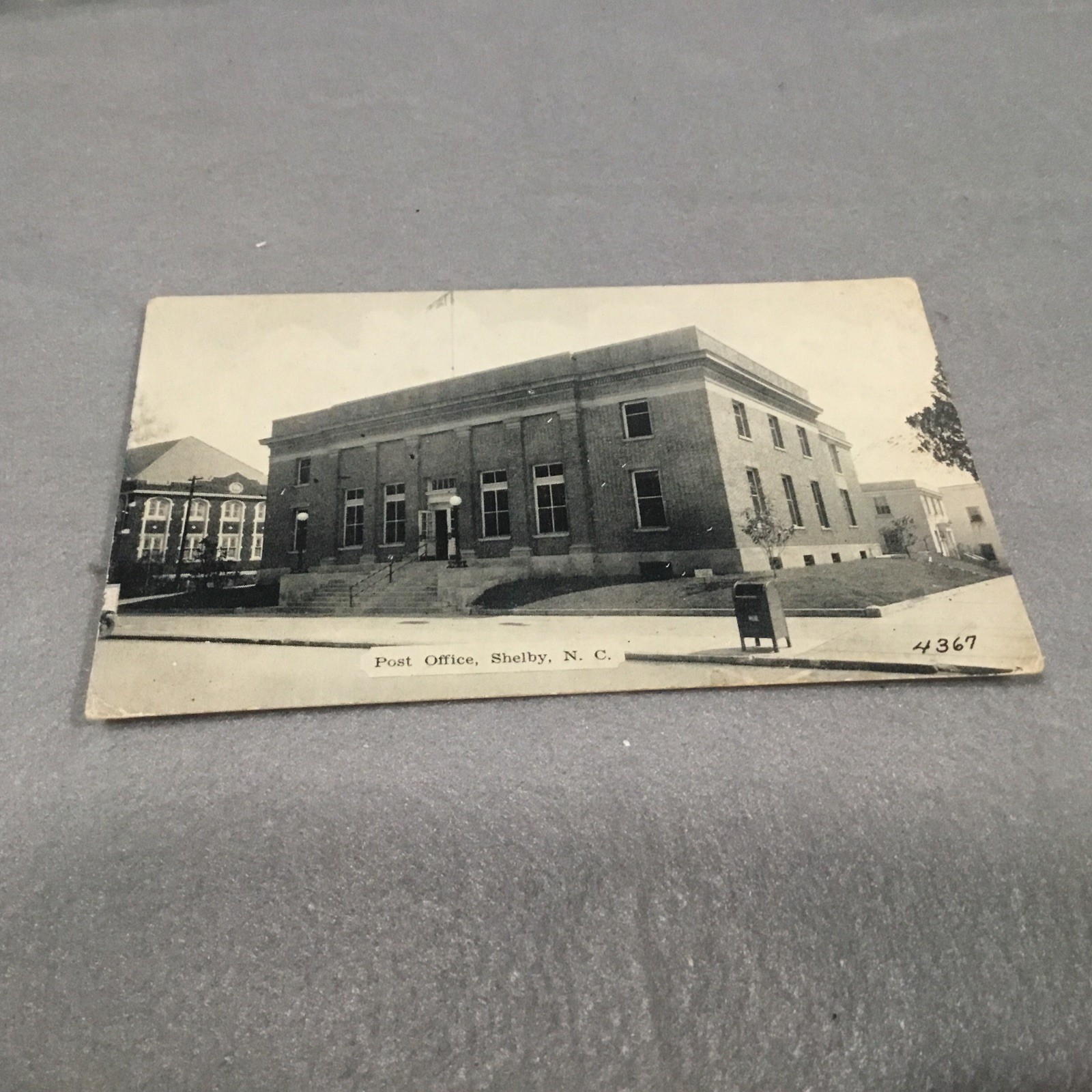 ca1935 Post Office Shelby NC RPPC Postcard Cleveland County N.C.