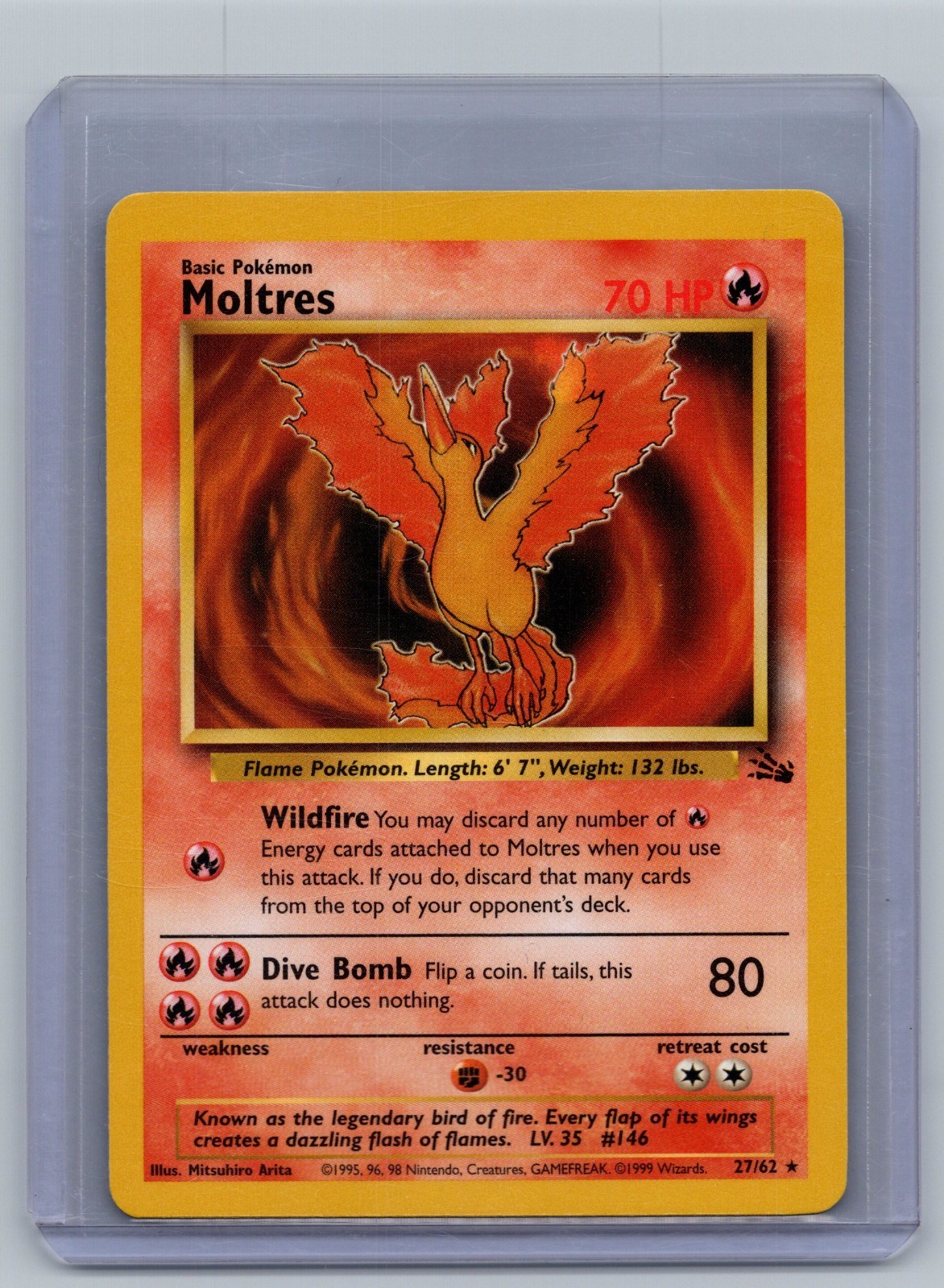 (NM) Moltres 27/62  - Pokemon Fossil