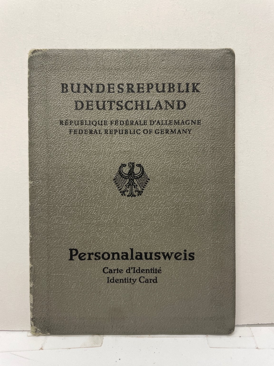 German Identity Card Personal ID Document Bundesrepublik Deutschland